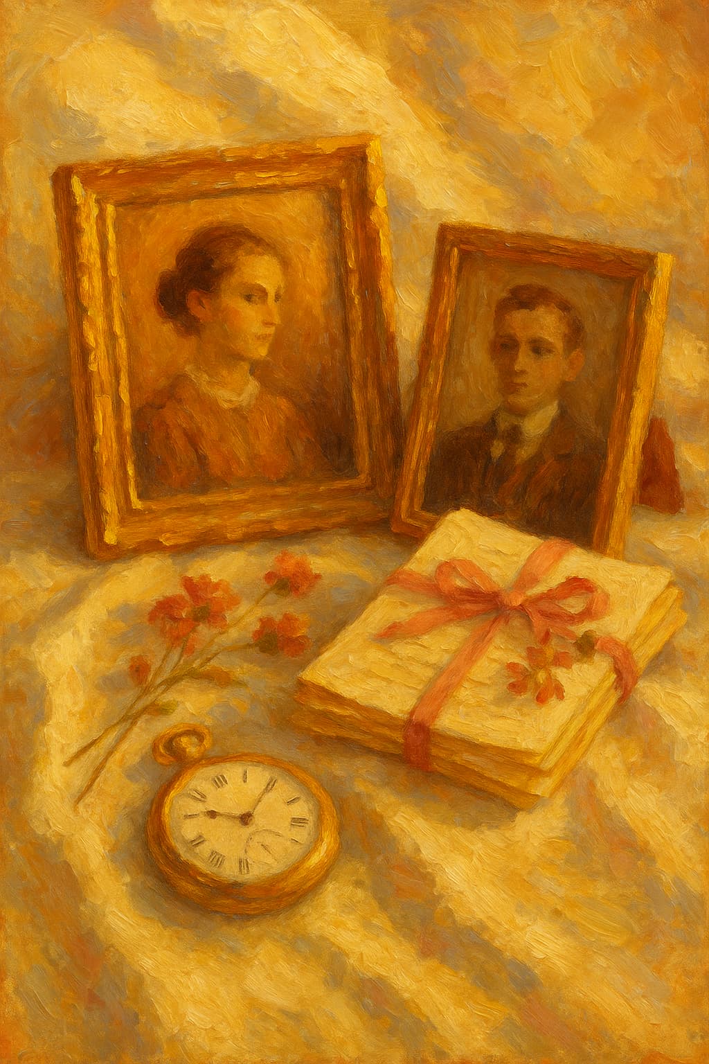 Family heirlooms in warm light